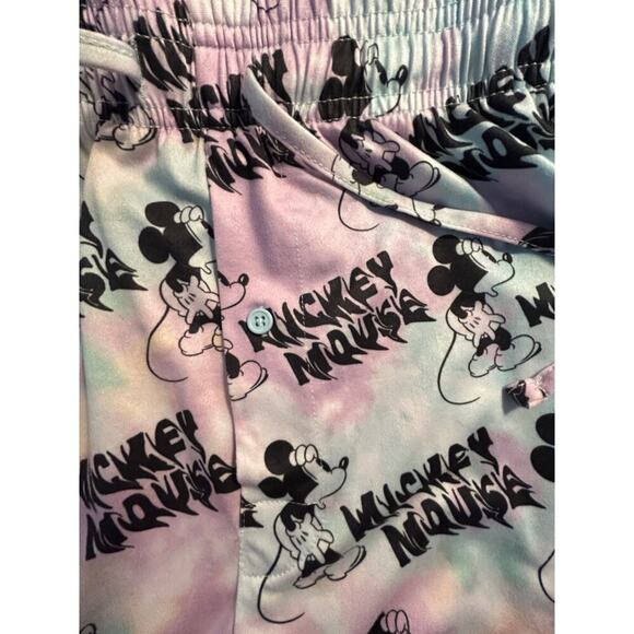 Disney Mickey Mouse Pastel Tie-Dye Lounge Shorts, Mens Large - Picture 9 of 9